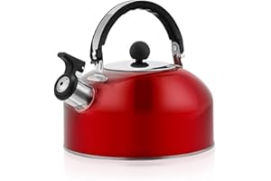 LVTFCO Bollitore a fischio in acciaio inox innovativo 410 Materiale Fischio Tè adatto per fornelli a gas Pentola a induzione Bollitore domestico