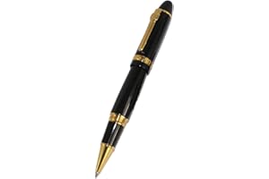GULLOR Jinhao penna a sfera 159 Roller con la penna sacchetto originale e PU penna custodia in pelle - Nero