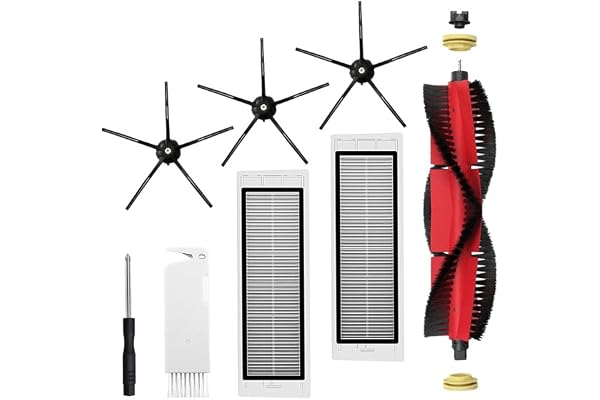 INF Reservdelstillbehör till Xiaomi Roborocke S5 Max/S6 Pure/S6 MAXV/S50/S51/S55/S5/S60/S65/S6, huvudborste/sidoborste/HEPA-filter/rengöringsverktyg/skruvmejsel