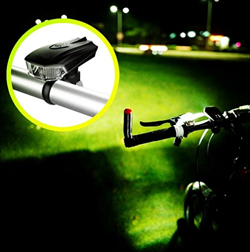 LED Fahradbeleuchtung,CAMTOA 400 Lumen Sensoren LED Fahrradlampe 5 Licht Modi, 2 USB-Kabel Wiederaufladbare wasserdicht IPX6 Fahrradlampe,Superhelle Fahrrad Frontlicht Fahrradlampensets Frontlicht LED Rücklicht für Radfahren,Bergfahrrad - 2