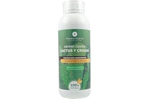PLANETA HUERTO | Engrais liquide pour cactus et plantes succulentes 1 L – Engrais liquide biologique avec acides aminés et micronutriments, favorise la croissance