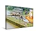 Produktbild Premium Textil-Leinwand 45 cm x 30 cm quer Miraflores Schleuse mit Drehbrücke