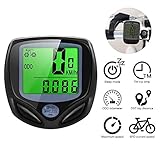 LCD-Digitalanzeige - das große LCD-Display garantiert Ihnen, Ihre Statistiken leicht zu lesen. Leichter HD-Bildschirm für Fahrradcomputer und große Zahlen, um Ihnen rechtzeitig zu bestätigen, dass Sie Daten erhalten, nicht ablenken, verbessern die Fahrsicherheit.