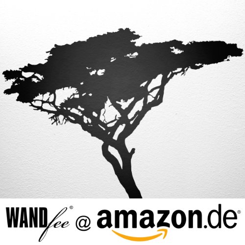 XXL Wandtattoo Afrika Baum Breite 200 cm x Höhe 180 cm schwarz WANDfee
