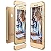 Produktbild CE-Link für Huawei P8 Lite 2017 Hülle Hardcase 3 in 1 Handyhülle Ultra Dünn Hartschale 360 Grad Full Body Schutz 3 Teilig Styliche Handytasche Backcover Schutzhülle Anti-Kratzer Elegant Stoßfest Hart PC Skin Rückdeckel Glatte Rückseite Bumper - Gold