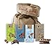 Produktbild iChoc Vegane Schokolade by The Yummy Palette | iChoc variety Pack of 4 in Basically British Burlap Gift Bag