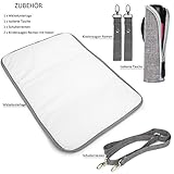 Baby Wickeltasche, BRINCH Multifunktion Baby Windel Umhängetasche tragbare Einkaufstasche mit Wickelunterlage, Isolierte Tasche, Kinderwagenbefestigungen - 7