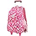 Produktbild Vbiger Trolley Rucksack Schultaschen Trolley Schulrucksack Kinder Rucksack Rollen für Junge und Mädchens Klasse 3-6 (Rosa)