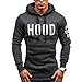Produktbild Jacke Herren Winter Schlank Hoodie Warm Pullover Sweatshirt Kapuzenmantel Outwear Tops By Dragon (Dunkelgrau, L)