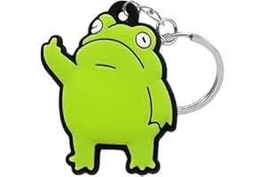 EACTEL Funny Frog Key Chain Animal Cartoon Keyrings PVC Key Holders Car Keys Pendant Accessories for Handbags, Purse, Belt, Bags