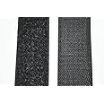 SAN Klettband schwarz 100 mm breit 1 Meter Klettverschluss Hakenband und 1 Meter Flauschband