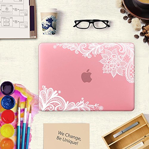Batianda Floral Senkel Muster Harte Hülle Schutzhülle Für Macbook Pro 13.3 inch with Retina Display (Model:A1502 /A1425),Rosa - 4