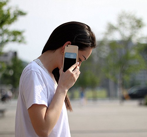 Universal Handy Kreditkarte Halter Aufklebbarer Brieftasche Hülle mit RFID Blockierung (Schwarz) - 5