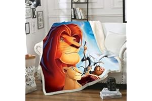 asxcaq Nette König der Löwen Freunde Plüsch Decke Baby Kinder Jungen Kinder Geschenk werfen 150x200cm Schlafsofa Bettdecke Bettwäsche