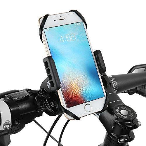 Universale Compatibile Ruotabile a 360Â°Porta Cellulare Bici Supporto Telefono Bicicletta Moto MTB Cinturino in Gomma Smartphone iPhone Samsung Accessori Ciclismo Viaggio Sport Invernali Siroflo