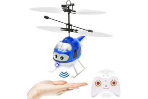 GUANAN Elicottero RC, elicottero telecomandato con luce giroscopio e LED, mini elicottero remoto per bambini, giocattolo aereo interno, bambini dai 6 anni in su