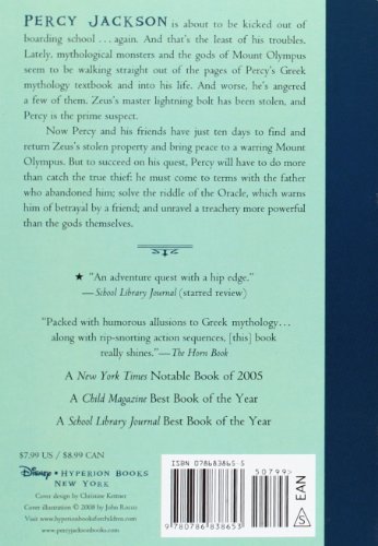 Book's Cover of Percy Jackson and the Olympians, Book One The Lightning Thief