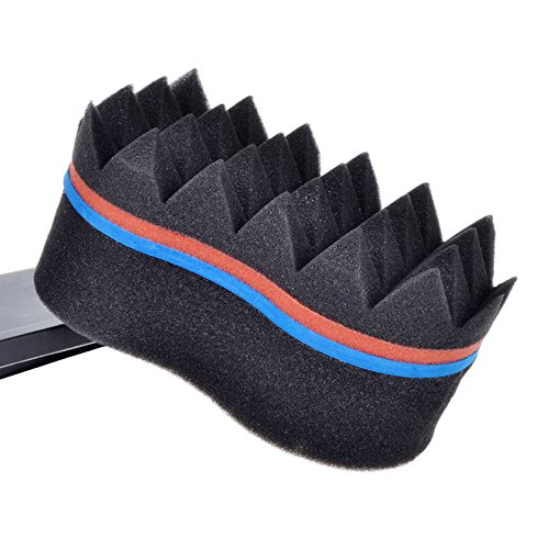 Denshine Personal Professional Double Barber Hair Magic Twist Sponge Brush Dreads Locking Coil Afro Curl Wave for Home Use