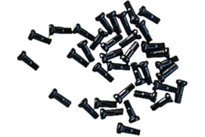 SLE SPOKES, nippli per i raggi della bicicletta, 12 mm e 16 mm, 36 pezzi, in acciaio zincato, color argento e nero