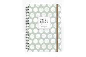 ‎PAPERLIONS Familienplaner 2025 Buch A5 I 5 Spalten I 1 Woche 2 Seiten I Praktischer Kalender und Familien-Manager mit Jahresübersichten, Schulferien uvm. Familienkalender 2025 Buchkalender Ringbuch
