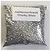 Produktbild Chunky Flitter Staubbeutel – Wein Glas Nail Art Kosmetik Face Farben Craft Floristen Festival 10, 50, 100 g, Chunky Silver 100g