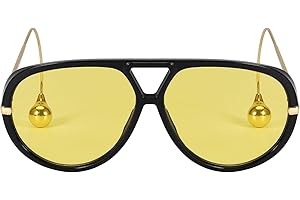 Myiaur Lunettes de soleil pour femme avec boucles d'oreilles, lunettes de soleil surdimensionnées, protection UV et accessoires de lunettes tendance
