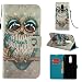 Produktbild OnePlus 6 Hülle Silikon,Roreikes Schutzhülle Premium PU Lederhülle Flip Case Brieftasche Magnetisch TPU Stoßfänger Cover 3D Painted Serie Muster im Bookstyle für OnePlus 6 (6.28 Zoll)-Schön