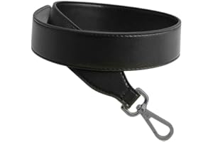 SANTIMON Bandoulière pour Sac à Main Anse de Sac Sangle Simili Cuir Femmes Lanière Épaule Chaîne pour Sac à Main Pochette avec Métal Mousqueton (Noir)