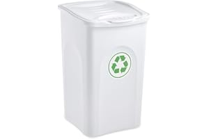 Stefanplast Begreen-Cubo de Basura (50 L), Plastico, Blanco