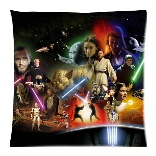 Star Wars Tapete Custom 45,7 x 45,7 cm Überwurf Kissenbezug Kissen (Zwei Seiten)
