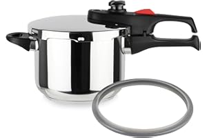 Magefesa Practika Plus - Autocuiseur Rapide 3.2L + Joint en Silicone, Acier Inoxydable 18/10, Capteur de Pression, Pour Induction, Économie d'Énergie