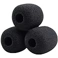 Cloud II Mic Foam Replacement for HyperX Cloud II/Mix/Alpha/Alpha Alpha-S/Cloud Chat Headset Microphone Pop Filter Cover (3 PCS)