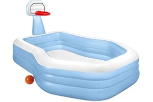 INTEX - Piscina infantil INTEX con canasta de basket y pelota (57183)