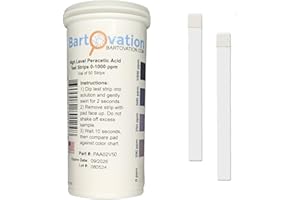 Bartovation Analytical Indicator Strips to Detect Peracetic Acid 500 ppm (50 Strips)
