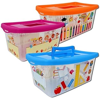 2 Stück Curver Aufbewahrungsbox mit Deckel Utensilienbox Kunststoff