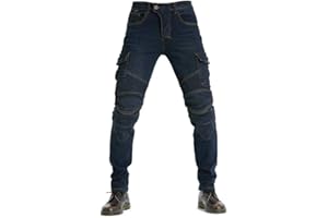 DAPAIZI Pantaloni da Moto da Uomo, Jeans da Motociclista Elasticizzati Slim Fit da Uomo, Jeans alla Moda su Tutta La Vita, 4X Imbottitura di Protezione.