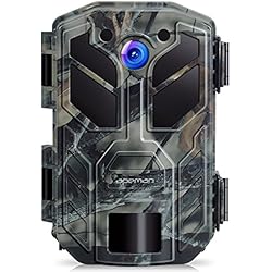 APEMAN Cámara de Caza 20MP 1080P HD 40 IR LED Trail Cámara de juego para nítido tiro nocturno y visión hasta 65 pies IP66 de diseño para Monitoreo de vida silvestre y seguridad en el hogar impermeable