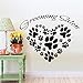 Produktbild Cchpfcc Herzform Hund Pfoten Vinyl Wandaufkleber Hundesalon Shop Kunst Wandaufkleber Removable Kinder Schlafzimmer Decals Home Decor