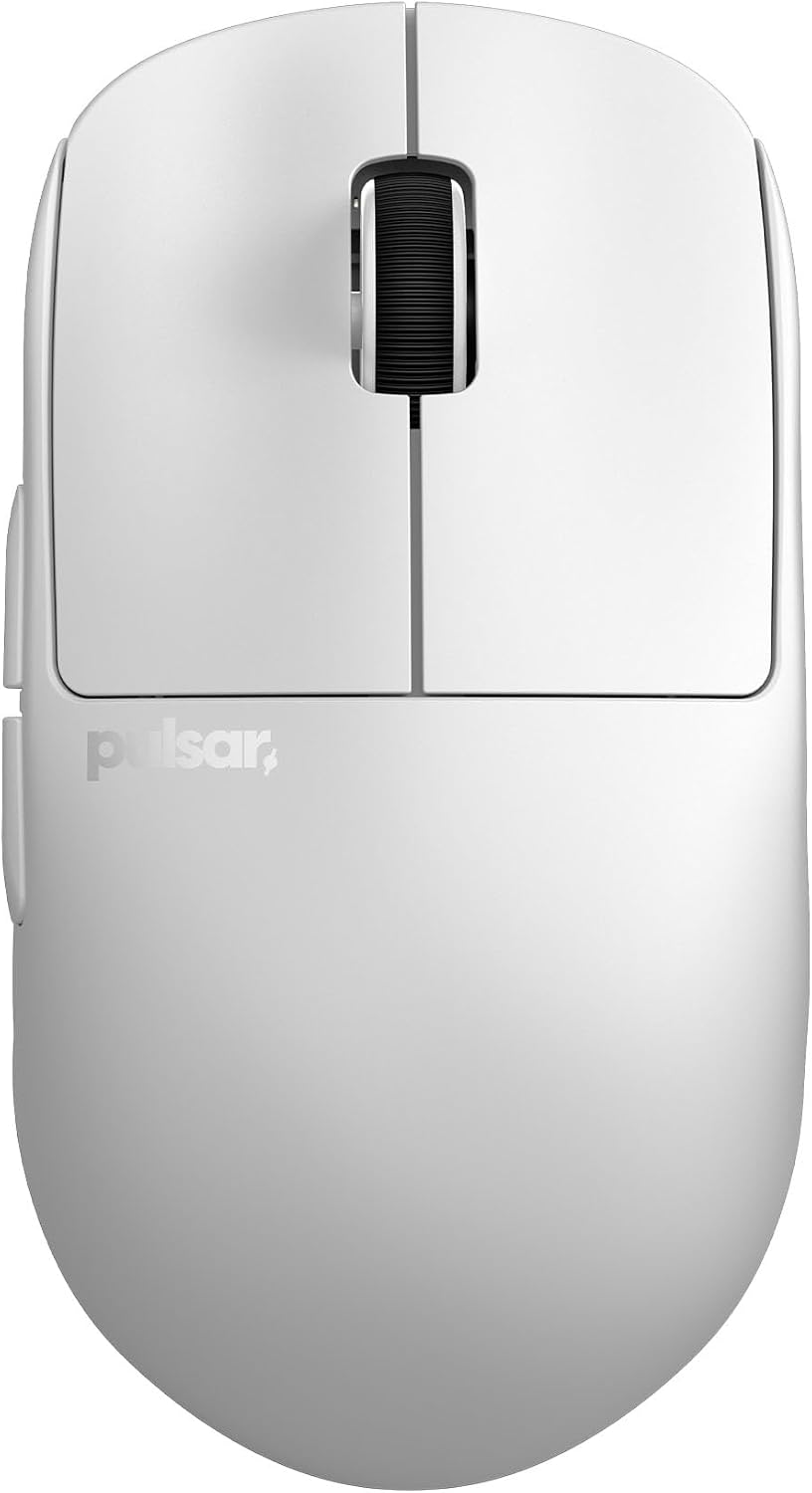 Pulsar Gaming Gears X2H Wireless Gaming Mouse, Ultralight 54g (54g), Symmetrical, Optical Switch, 2.4GHz 1ms, 26000dpi, Sensor PAW3395 (Medium, Wireless, White)
