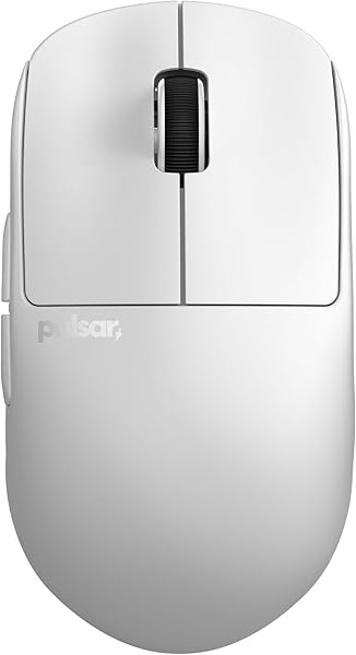 Pulsar Gaming Gears X2H Wireless Gaming Mouse, Ultralight 54g (54g), Symmetrical, Optical Switch, 2.4GHz 1ms, 26000dpi, Sensor PAW3395 (Medium, Wireless, White) - 1