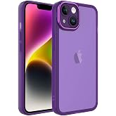 Spia Apple iPhone 13 Kılıf Derin Mor Primula Kamera Korumalı Kapak Koruyucu Tasarım (Apple iPhone 13, Derin Mor)