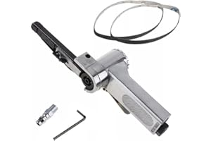 LSLANSOON Mini Pneumatic Air Belt Sander, Hand Angle Grinder, Tool for Wood and Metal Sanding (330 x 10 mm)