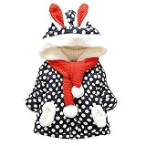 Invierno Niña Abrigo mariposas animal floral hada patrón ,diseño de Manga larga y Bolsillo Cremallera y Con capucha El pelo .