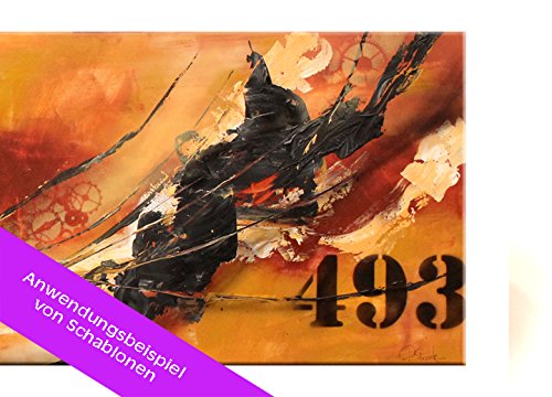 Schablone – WANDSCHABLONE – Strukturschablone – Airbrushschablone XL – SCHMETTERLINGE im SCHWARM – von zAcheR-fineT - 2