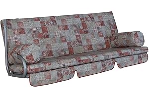 ‎ANGERER FREIZEITMÖBEL GMBH Angerer Freizeitmöbel GmbH Hollywoodschaukel Auflage Trend - passend für viele 3-Sitzer Hollywoodschaukeln - Schaukelauflage Made in Germany (Rot-Beige gemustert)