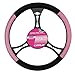 Produktbild Lenkradbezug "Lady" pink rosa schwarz Lenkradhülle Stoff