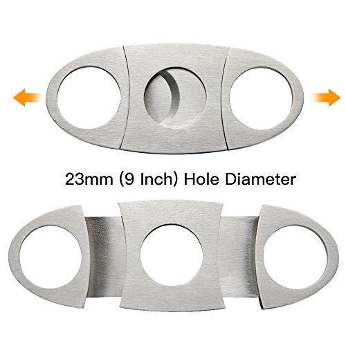 Zigarrencutter, Zilong Zigarrenschneider, Doppelte Klinge, Edelstahl Cutter für Zigarren Silber - 3