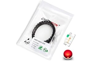 Chanzon 100 Stk. SMD 0603 (1,6 mm x 0,8 mm) Rote LED-Dioden lichter 2V 20mA Glühbirne Lampen Elektronikkomponenten Anzeigeleuchtdioden