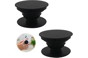 DMDOYY Anneau De Support pour Téléphone Portable, Supports Extensibles pour Smartphones Et Tablettes, Bague Adaptatrice, Détachable Et Réglable en Plusieurs Positions, Noir 2 Pcs