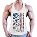 Produktbild Luckycat Herren Bodybuilding Tank Top Strap Fitness Stringer Achselshirts Muscle Shirt Herren Tank Top Achselshirt mit Tief geschnittenem Armausschnitt Schwarz Cut Off Tank Top Muskelshirt Gym Fitness